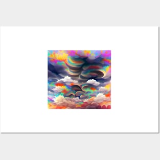 Psychedelic Clouds Posters and Art
